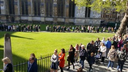 Queues for Easter Sunday service